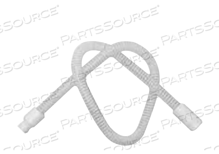 TUBE, BREATHING, SEMI-CLEAR POLYESTER W/SPIRAL, 9/16" SMOOTH ID, 36" LONG, 22MMF X 15MMF SILICONE ENDS by Anesthesia Associates