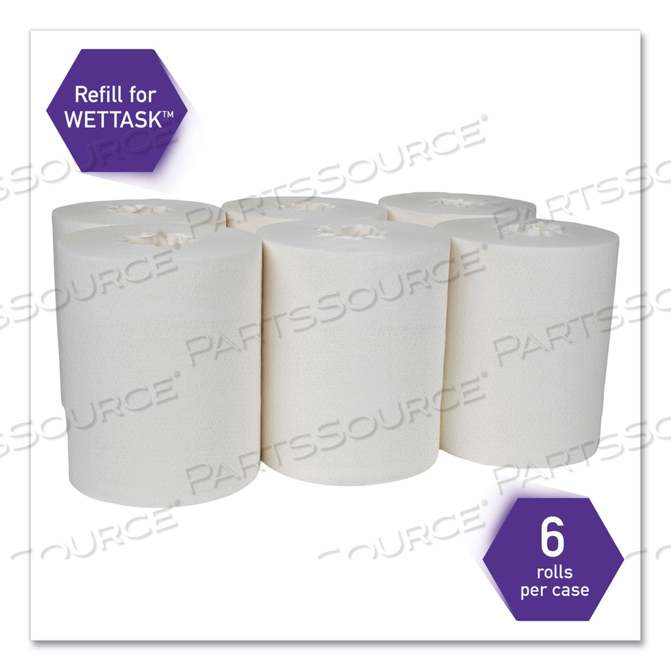 CRITICAL CLEAN WIPERS FOR BLEACH, DISINFECTANTS, SANITIZERS, WETTASK CUSTOMIZABLE WET WIPING SYSTEM, 140/ROLL, 6 ROLLS/CARTON 