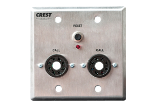 RECEPTACLE STATION, 4-9/16IN WIDTH, 4.5IN HEIGHT, EKTACOM, SILVER, STAINLESS STEEL, DUAL JACK TYPE, 24VDC VOLTAGE RATING, FOR USE WITH: FOR  by Crest Healthcare