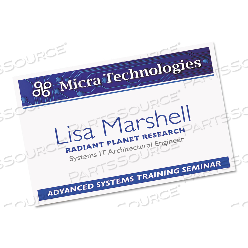 NAME BADGE INSERT REFILLS, HORIZONTAL/VERTICAL, 2 1/4 X 3 1/2, WHITE by Avery
