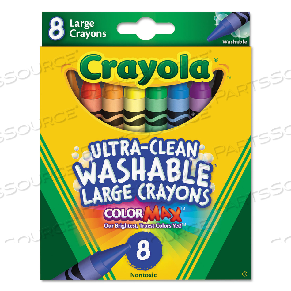 ULTRA-CLEAN WASHABLE CRAYONS, LARGE by Crayola