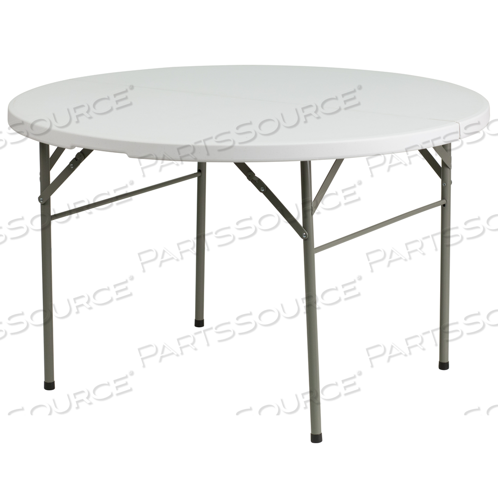 WH 48RND PLASTIC BI-FOLD TABLE by Flash Furniture