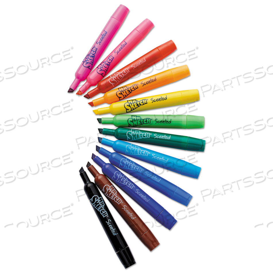 SCENTED WATERCOLOR MARKER CLASSROOM PACK, BROAD CHISEL TIP, ASSORTED COLORS by Mr. Sketch SCENTED WATERCOLOR MARKER CLASSROOM PACK, BROAD CHISEL TIP, ASSORTED COLORS by Mr. Sketch