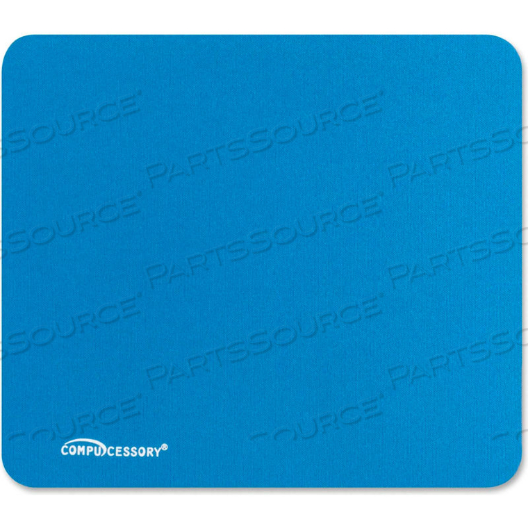 ECONOMY MOUSE PAD, NON-SKID RUBBER BASE, BLUE by Compucessory
