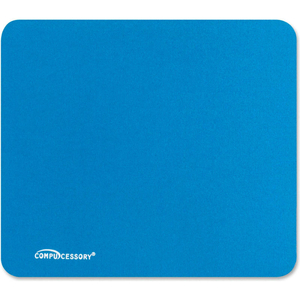 ECONOMY MOUSE PAD, NON-SKID RUBBER BASE, BLUE by Compucessory