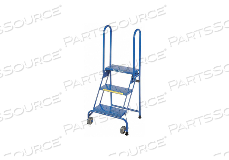 FOLDING ROLLING LADDER STEEL 30 IN.H by Ballymore FOLDING ROLLING LADDER STEEL 30 IN.H by Ballymore