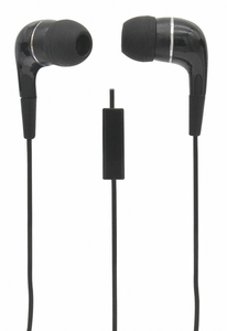 WIRED EARBUDS STEREO PLASTIC BLACK by MobileSpec