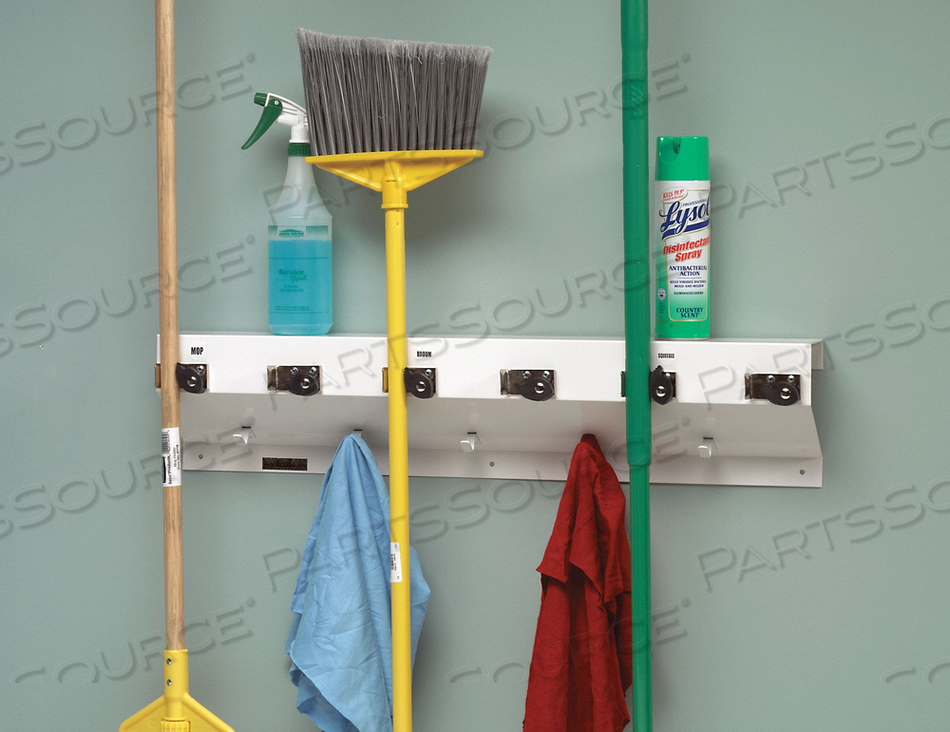 MOP/BROOM HOLDER 6 HANDLE 34 IN by The Clincher