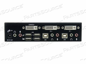 2 PORT HIGH RESOLUTION USB DVI DUAL LINK KVM SWITCH WITH AUDIO - KVM / AUDIO / USB SWITCH - USB - 2 X KVM / AUDIO / USB - 1 LOCAL USER - DESKTOP by StarTech.com Ltd.