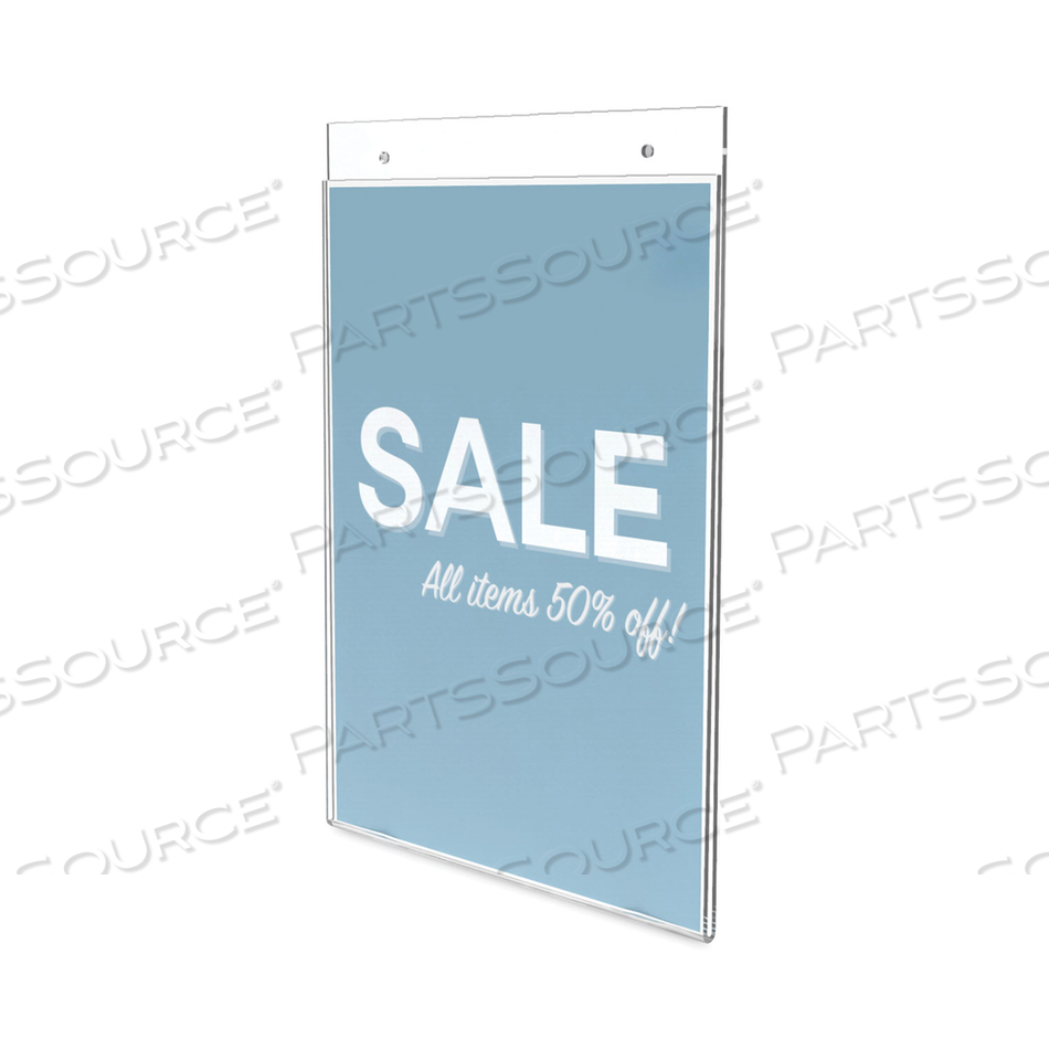 CLASSIC IMAGE WALL-MOUNT SIGN HOLDER, PORTRAIT, 8.5 X 11, CLEAR by Deflecto