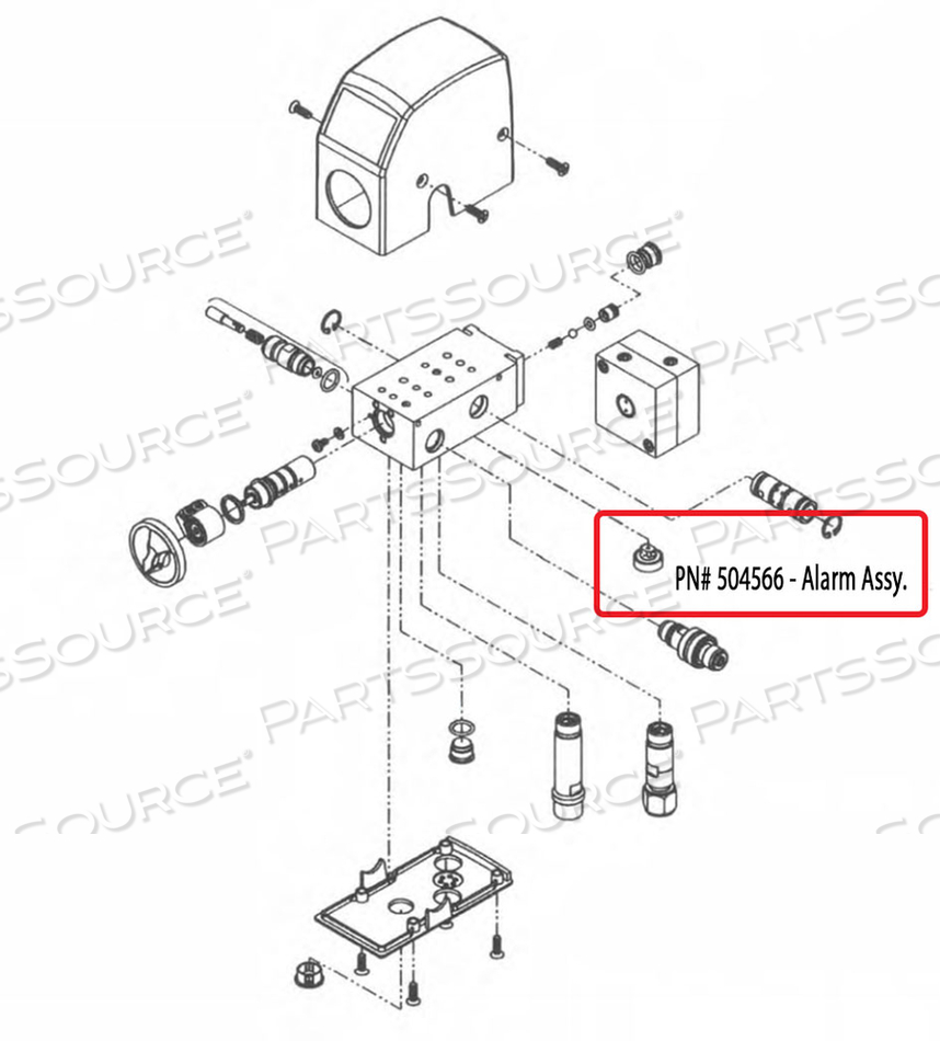 ASSEMBLY, AUDIO ALARM, FOR PM5400 LOW FLOW BLENDER, FOR PM5500 HIGH FLOW BLENDER by Precision Medical, Inc.