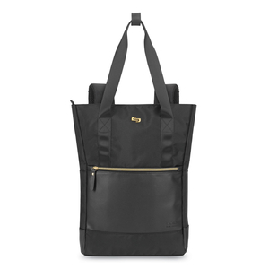 PARKER HYBRID TOTE/BACKPACK, FITS DEVICES UP TO 15.6", POLYESTER, 3.75 X 16.5 X 16.5, BLACK/GOLD by Solo