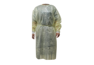 PROTECTIVE PROCEDURE GOWN, ONE SIZE FITS MOST, YELLOW, NONSTERILE, DISPOSABLE (100/CS) by Cypress PROTECTIVE PROCEDURE GOWN, ONE SIZE FITS MOST, YELLOW, NONSTERILE, DISPOSABLE (100/CS) by Cypress