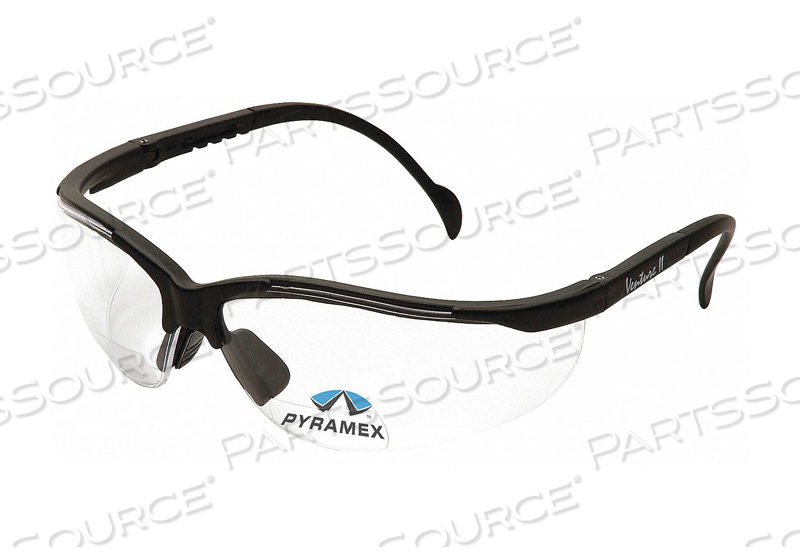 BIFOCAL SAFETY READ GLASSES +2.00 CLEAR by Pyramex