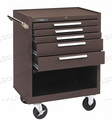 K1800 SERIES 27"W X 18"D X 35"H 5 DRAWER BROWN ROLLER CABINET by Kennedy Manufacturing K1800 SERIES 27"W X 18"D X 35"H 5 DRAWER BROWN ROLLER CABINET by Kennedy Manufacturing
