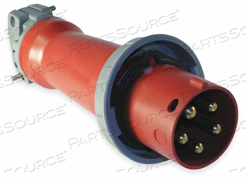 IEC PIN AND SLEEVE PLUG 4P 5W 60A 480V by Hubbell Incorporated, Wiring Device-Kellums IEC PIN AND SLEEVE PLUG 4P 5W 60A 480V by Hubbell Incorporated, Wiring Device-Kellums