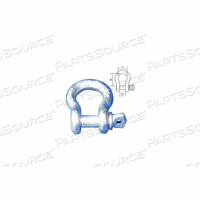 1/4" ALLOY SCREW PIN ANCHOR SHACKLE 