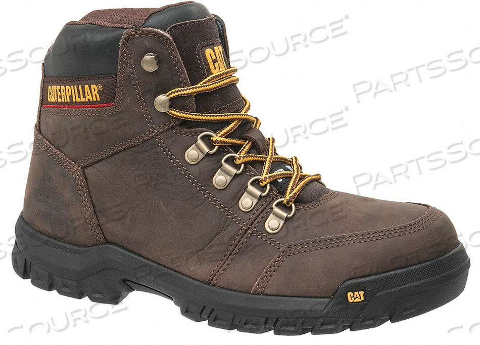 6 WORK BOOT 9 W BROWN STEEL PR by CAT