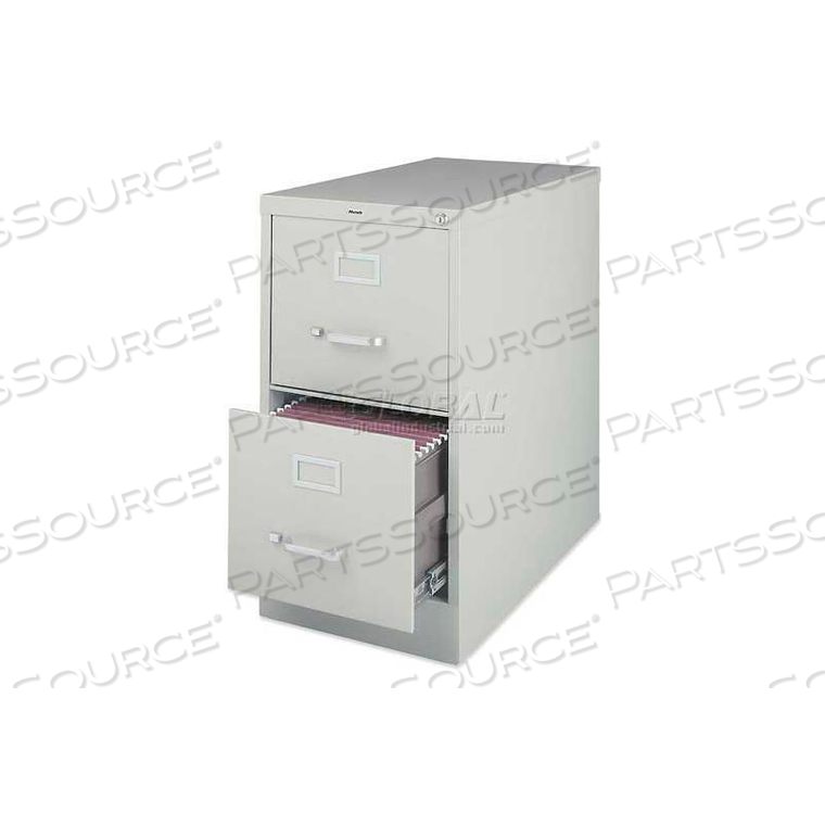 LORELL 2-DRAWER HEAVY DUTY VERTICAL FILE CABINET, 15"W X 25"D X 28-3/8"H, GRAY by S.P. Richards Company