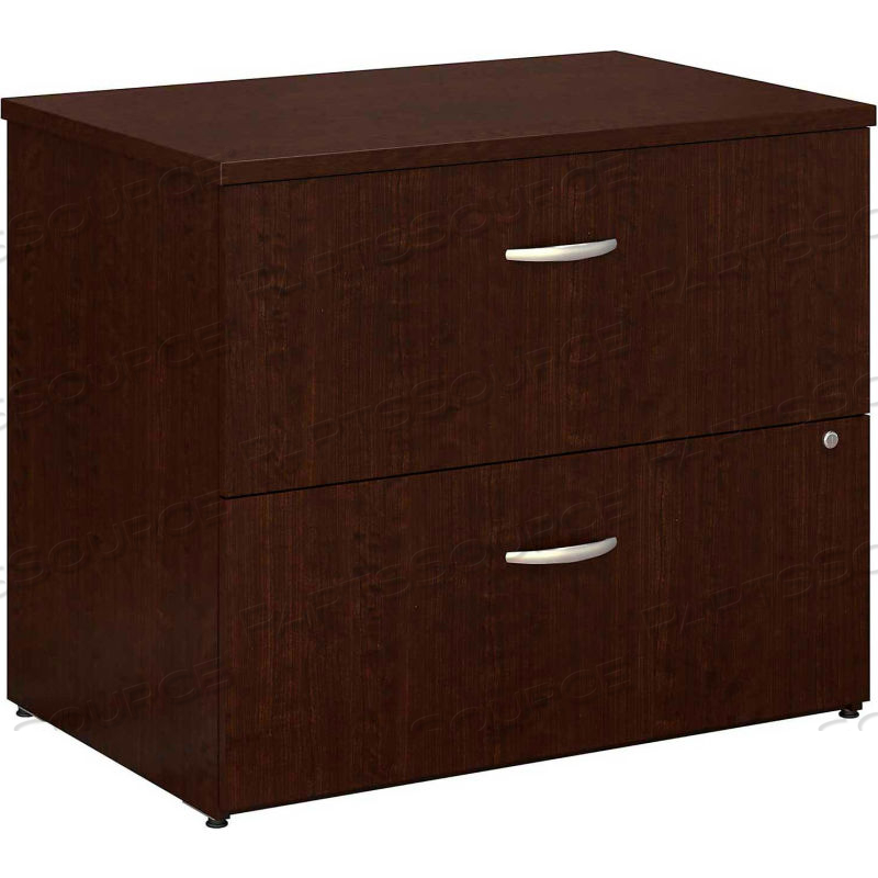 LATERAL FILE CABINET, 2 DRAWER WITH DOUBLE HANDLE PULLS - MOCHA CHERRY - SERIES C by Bush Industries LATERAL FILE CABINET, 2 DRAWER WITH DOUBLE HANDLE PULLS - MOCHA CHERRY - SERIES C by Bush Industries