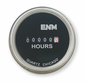 HOUR METER ELECTRICAL FLUSH ROUND SS by ENM