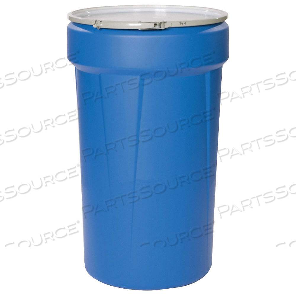 TRANSPORT DRUM, HDPE, 55 GAL, LEVER LOCK RING, UNLINED/NO INTERIOR COATING, METAL by Approved Vendor