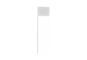 MARKING FLAG WHITE BLANK PVC PK100 by Presco