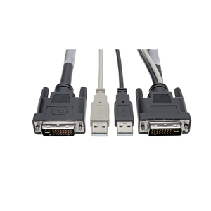 DVI TO USB-A DUAL KVM CABLE KIT 2X MALE 2X MALE 1080P @60HZ 10FT by Tripp Lite