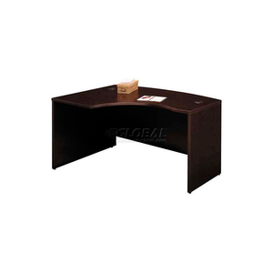 LEFT HAND WOOD DESK WITH BOW FRONT - MOCHA CHERRY - SERIES C by Bush Industries