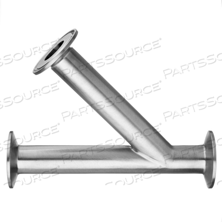 304 STAINLESS STEEL 45 DEGREE TEES FOR QUICK CLAMP FITTINGS - FOR 4" TUBE OD 