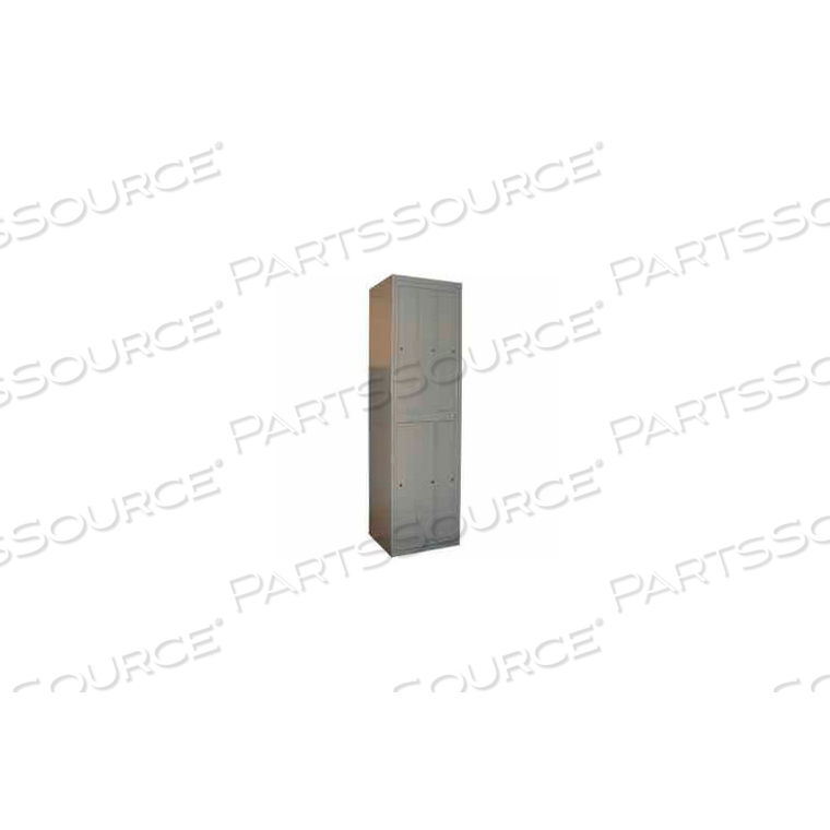 DOUBLE TIER 6 DOOR GARMENT LOCKER W/CAM LOCK, 24-5/16"WX21-1/4"DX84-1/2"H, GRAY, ASSEMBLED by George O'Day Inc DOUBLE TIER 6 DOOR GARMENT LOCKER W/CAM LOCK, 24-5/16"WX21-1/4"DX84-1/2"H, GRAY, ASSEMBLED by George O'Day Inc