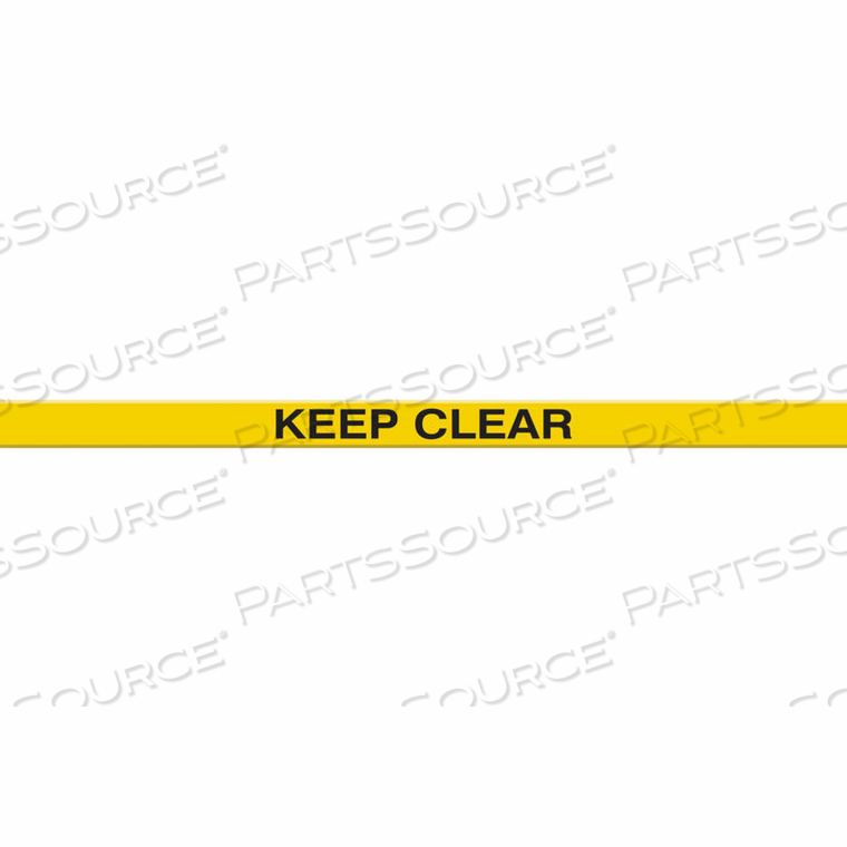 HEAVY-DUTY MESSAGE STRIP, KEEP CLEAR, 3"X48" by Accuform Manufacturing, Inc.