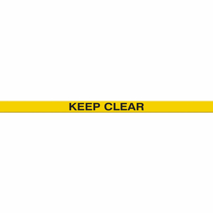 HEAVY-DUTY MESSAGE STRIP, KEEP CLEAR, 3"X48" by Accuform Manufacturing, Inc. HEAVY-DUTY MESSAGE STRIP, KEEP CLEAR, 3"X48" by Accuform Manufacturing, Inc.