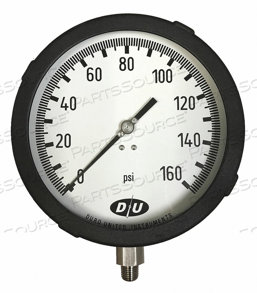 PRESSURE GAUGE 6 DIAL SIZE by Duro PRESSURE GAUGE 6 DIAL SIZE by Duro