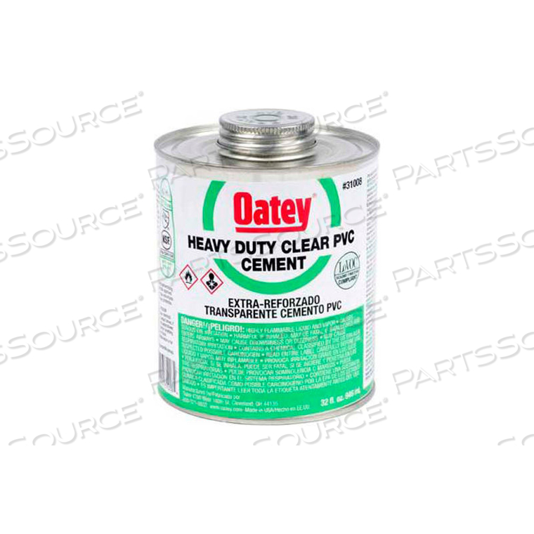 PVC HEAVY DUTY CLEAR CEMENT - WIDE MOUTH CAN 1 GALLON by Oatey