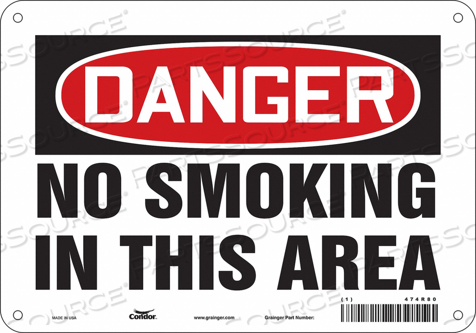 SAFETY SIGN 10 W 7 H 0.055 THICKNESS 