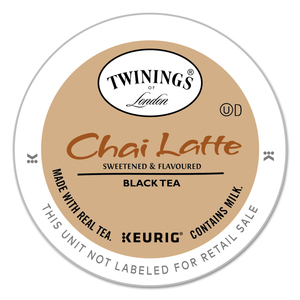 TEA K-CUPS, CHAI TEA WITH NON-FAT MILK AND SWEETENER, 0.53 OZ K-CUPS, 24/BOX by TWININGS