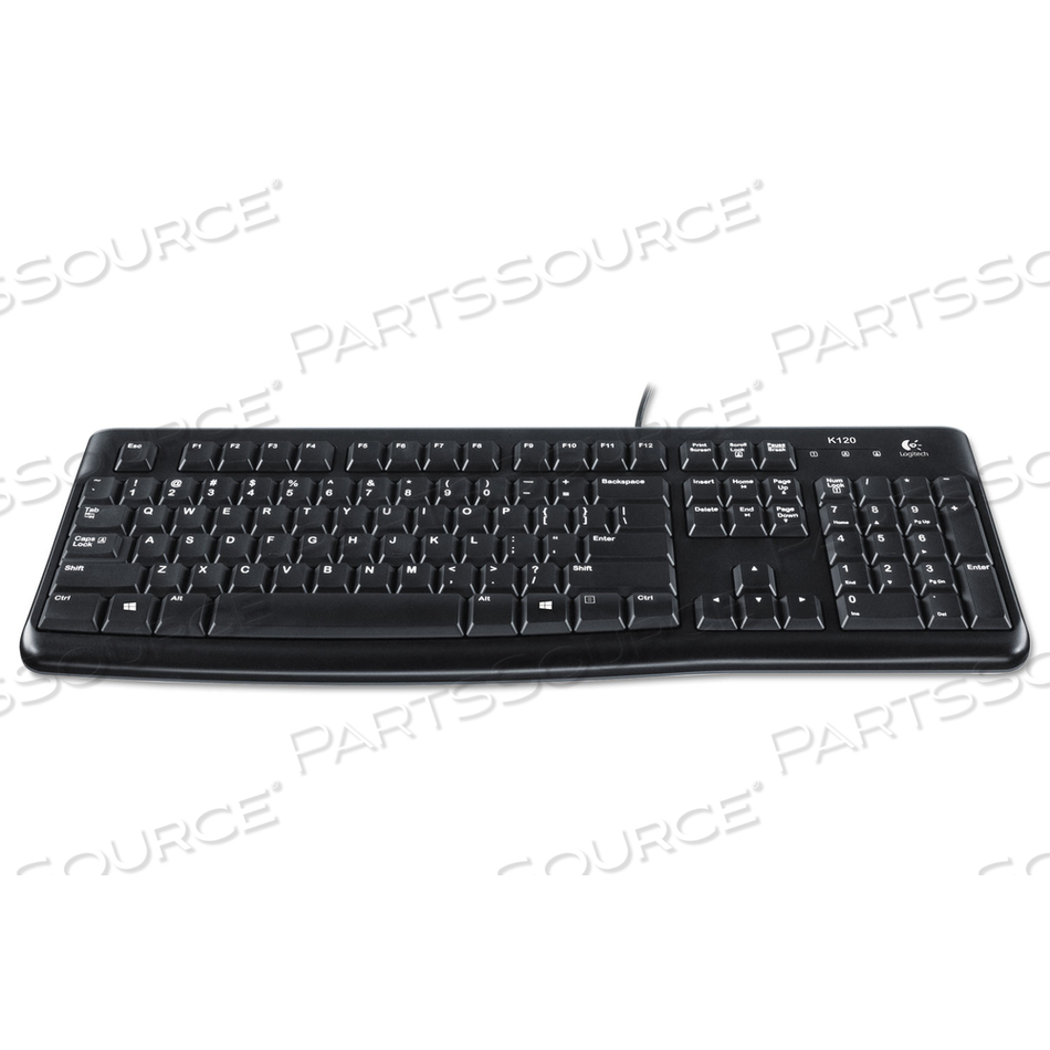 LOGITECH K120 - KEYBOARD - USB - ENGLISH - BLACK 