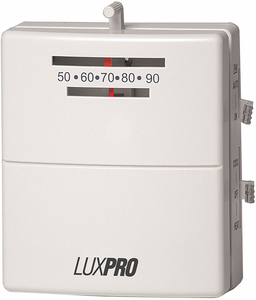 THERMOSTAT VERTICAL AUTO-ON FAN 24VAC by LUX THERMOSTAT VERTICAL AUTO-ON FAN 24VAC by LUX