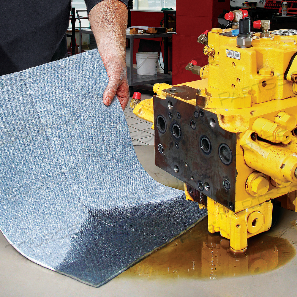 PIG BLUE ABSORBENT MAT PAD IN DISPENSER BOX by New Pig Corporation PIG BLUE ABSORBENT MAT PAD IN DISPENSER BOX by New Pig Corporation