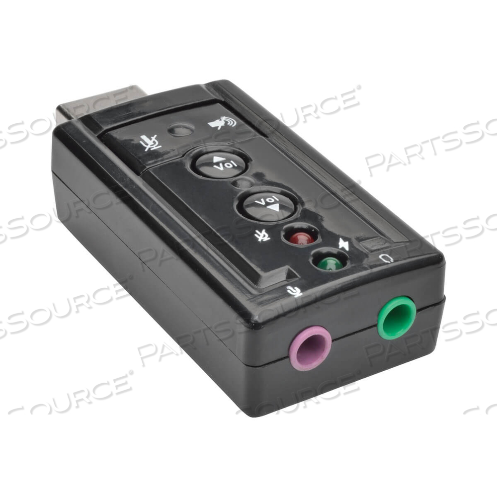 USB EXTERNAL SOUND CARD MICROPHONE SPEAKER VIRTUAL 7.1 CHANNEL by Tripp Lite USB EXTERNAL SOUND CARD MICROPHONE SPEAKER VIRTUAL 7.1 CHANNEL by Tripp Lite