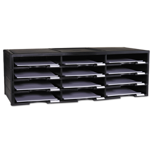 STOREX LITERATURE ORGANIZER, 12 COMPARTMENTS, 10.63 X 13.3 X 31.4, BLACK by Storex