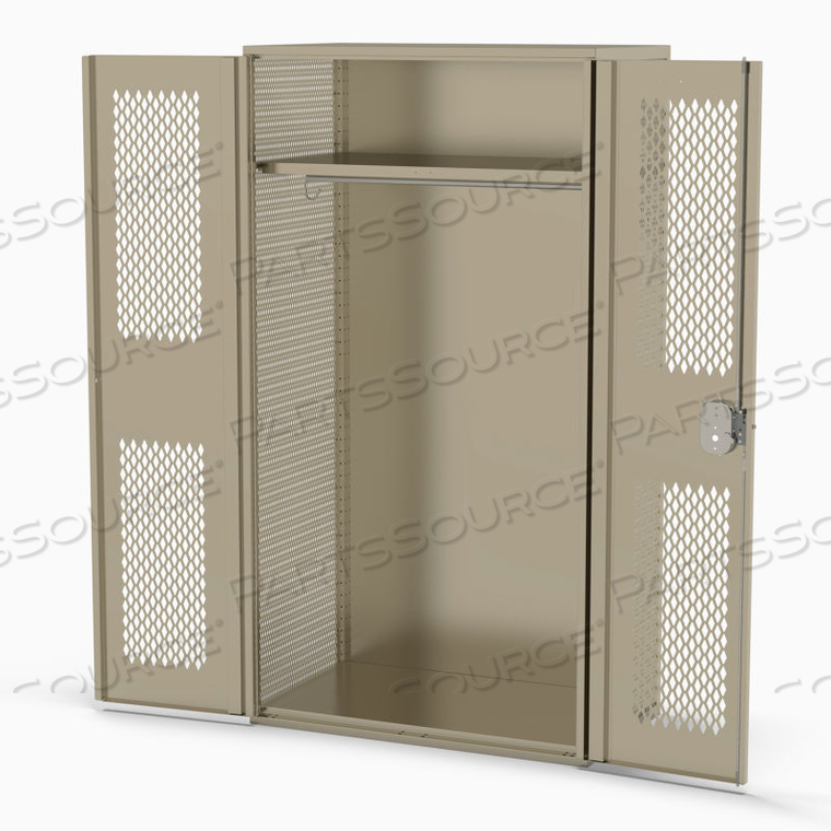 PATRIOT FULLY FRAMED TA-50 LOCKER W/LOUVERED DOORS, 48"WX24"DX78"H, RED,ALL-WELDED by Penco Products