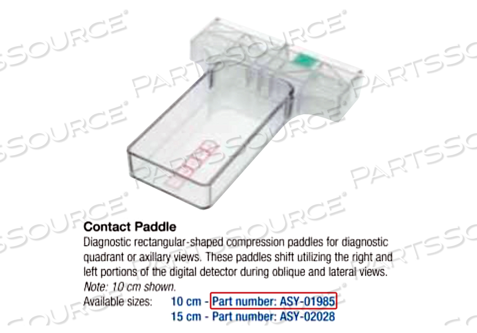 10 CM SPOT CONTACT PADDLE 10 CM SPOT CONTACT PADDLE