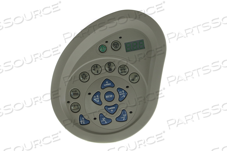 LEFT CT CONTROL PANEL - MIST GRAY BEZEL WITH GREEN LEDS 