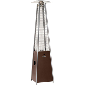 PORTABLE HAMMERED BRONZE PROPANE PATIO HEATER WITH FLAME by Hiland