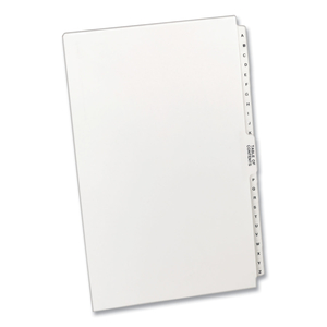 PREPRINTED LEGAL EXHIBIT SIDE TAB INDEX DIVIDERS, AVERY STYLE, 27-TAB, A TO Z, 14 X 8.5, WHITE, 1 SET by Avery