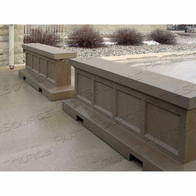 CONCRETE PEDESTRIAN AND TRAFFIC BARRIER, 36" H X 96" L X 24" W 