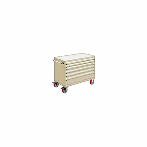 METAL 6 DRAWER HEAVY-DUTY MOBILE MODULAR DRAWER CABINET - 48"WX24"DX37-1/2"H BEIGE by Rousseau Metal Inc.