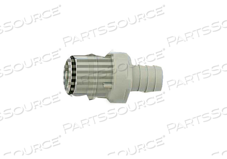 HFC22635 0.37" POLYSULFONE QUICK-DISCONNECT FITTING STRAIGHT-THROUGH HOSE BARB INSERT - GREY 